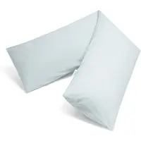 Yumeko Kussensloop Gewassen Percal Katoen 35x160 Blauw - Eco, Bio & Fairtrade