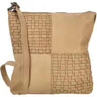 Enrico Benetti Leren Schoudertas Sicily Licht Taupe