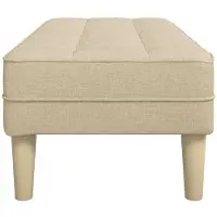 vidaXL Bank met kussen Crème 113 x 57 x 39 cm Stof