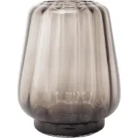 XLBoom Kuro Wave Large Smokey - Mondgeblazen glazen vaas – Kleur Smokey grijs – Design woondecoratie