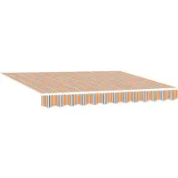 vidaXL Uitschuifbare luifel Meerkleurig 350 x 250 cm Polyester