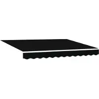 vidaXL Uitschuifbare luifel Zwart 350 x 250 cm Polyester