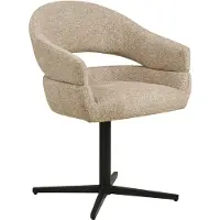House Nordic Eetkamerstoel Dover - Zand/Zwart - Set van 2