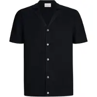 Profuomo doorknoop polo donkerblauw katoen
