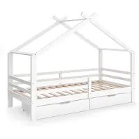 VitaliSpa Luni Huisbed – 200 x 90 cm Met twee uittrekbare opbergdozen Wit