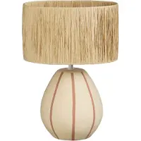 Mica Decorations Tafellamp Denton Beige / Naturel 33 X 22,5 X 47 Cm
