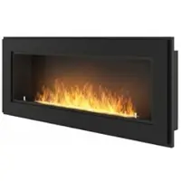 SOLOLED Frame 1200 SimpleFire inbouw bioethanolkachel met glas - matzwart