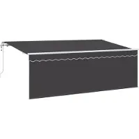 vidaXL Uitschuifbare luifel Antraciet 350 x 200 cm