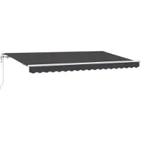 vidaXL Uitschuifbare luifel Antraciet 350 x 200 cm Stof