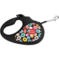 Collar Rollijn / Hondenlijn - Tape - Donuts - Maat: L - Lengte: 5 meter - Geschikt voor honden tot maximaal 50 kg.