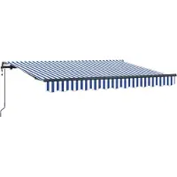 vidaXL Uitschuifbare luifel Blauw 250 x 200 cm Stof