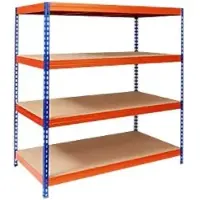 Mammut Stellingkast 4 legborden Blauw, oranje 1.500 x 800 x 2.000 mm
