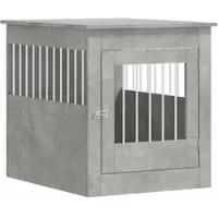 vidaXL Hondenbench 64,5x80x71 cm bewerkt hout betongrijs