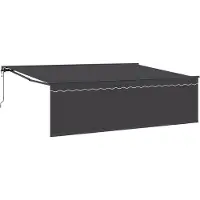 vidaXL Uitschuifbare luifel Antraciet 450 × 350 cm