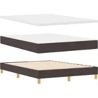 vidaXL Boxspringbed met hoofdeinde Donkerbruin 200 x 140 cm Stof