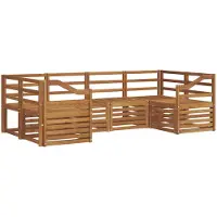 vidaXL Buiten bank set 6 st Naturel