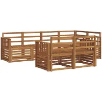 vidaXL Buiten bank set 7 st Naturel Polyester