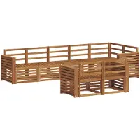 vidaXL Buiten bank set 8 st Naturel Polyester
