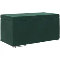 vidaXL Kruk Donkergroen 81 x 41 x 40 cm Velvet en Geengineerd Hout