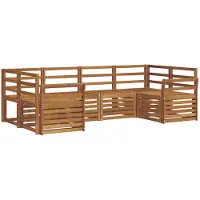 vidaXL Buiten bank set 6 st Naturel