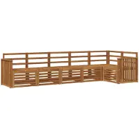 vidaXL Buiten bank set 6 st Naturel Polyester