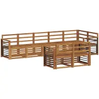 vidaXL Buiten bank set 8 st Naturel Polyester