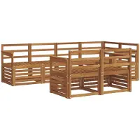 vidaXL Buiten bank set 7 st Naturel Polyester