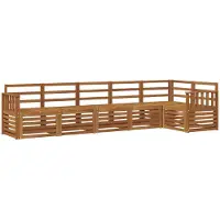 vidaXL Buiten bank set 6 st Naturel Polyester