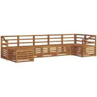 vidaXL Buiten bank set 7 st Naturel