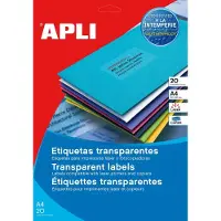 APLI Weerbestendige etiketten, 63,5 x 38,1 mm, transparant