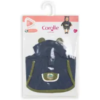 Corolle Regenponcho poppenkostuum Kleine Ontdekker 30cm blauw.