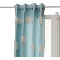 Atmosphera Kids Clouds Gordijn 140x260cm - Kant en klaar met ringen - Gordijn raambekleding - Blauw
