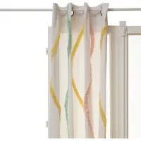 Atmosphera Kids Alfabet Gordijn 140x260cm - Kant en klaar met ringen - Gordijn raambekleding - Wit