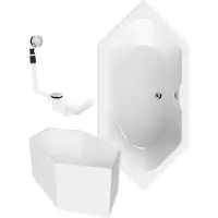 Calmwaters Exclusive - Badkuip - 190 x 90 cm - Set badkuipdragers