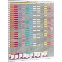 Nobo T-Kaart Jaarplannerset - 12 kolommen - 54 sleuven
