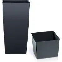 Prosperplast Bloempot (22 x 22 x 42 cm, Antraciet)