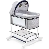 Milly Mally Dream On 2-in-1 wiegje grijs 83x42cm - Babybedje
