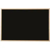 BI-Office Krijtbord van natuurlijk hout, zwart, 60 x 40 cm.