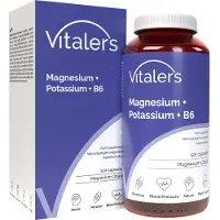 Vitaler's Magnesium 100 mg + Kalium 150 mg + Vitamine B6 6 mg – 120 capsules, veganistisch, voor 4 maanden gebruik