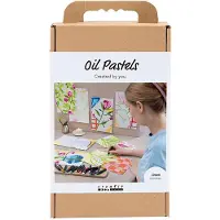 Creativ Company - Hobbyset Oliepastel, Bloemen, diverse kleuren