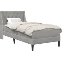 vidaXL Bedframe met matras met matras Lichtgrijs 90 x 190 cm Fluweel