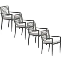 Garden Impressions Burela tuinstoel taupe - 4 stuks