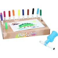 Lobbes blaaspennen dinosaurus set met pompje en sjablonen.