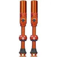 Muc-Off Big Bore Hybrid - Tubeless Ventiel - 45mm - Oranje - Kernloos ontwerp - Maximale luchtstroom - Schräder ventiel