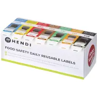 Hendi Verwijderbare voedselveiligheidsstickers met dispenser 7000 stuks 25 x 25 mm