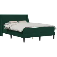 vidaXL Bedframe met matras met matras Donkergroen 140 x 190 cm Fluweel