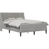 vidaXL Bedframe met matras met matras Lichtgrijs 140 x 190 cm Fluweel