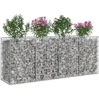 vidaXL Gabion verhoogd bed 2 st 200 x 50 x 80 cm Gegalvaniseerd staal
