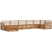 vidaXL Buiten bank set 7 st Naturel