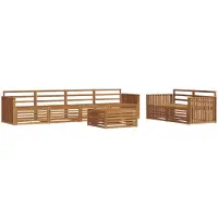 vidaXL Buiten bank set 7 st Naturel Massief Acacia Hout